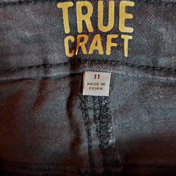 🏆167 True Craft High Waist Distressed Black Skinny Jeans - Picture 5 of 11